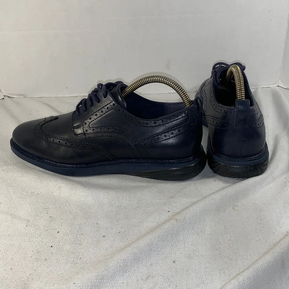 Cole Haan Men's ØriginalGrand Horizon Navy Brogue Oxford Lace-Up Shoes